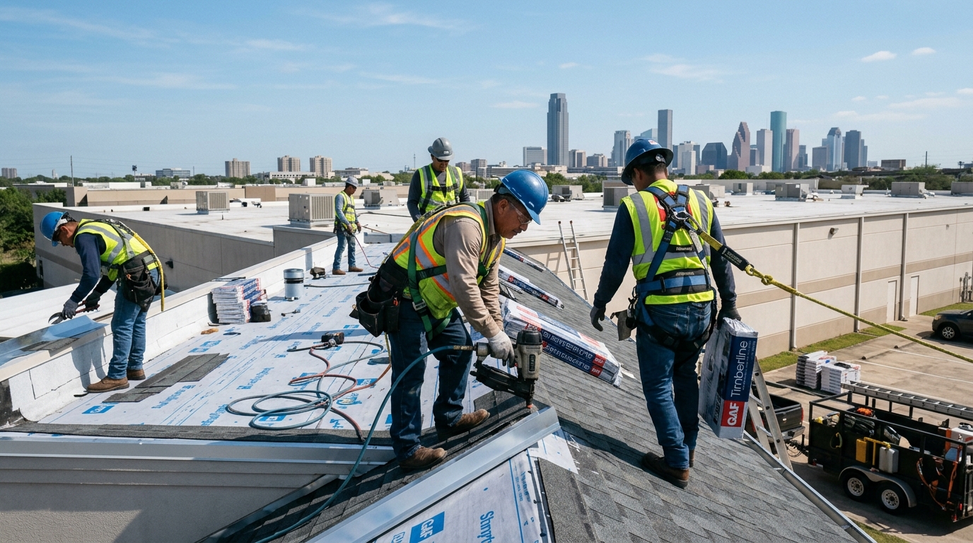 Large-scale storm damage restoration and decking reinforcement.